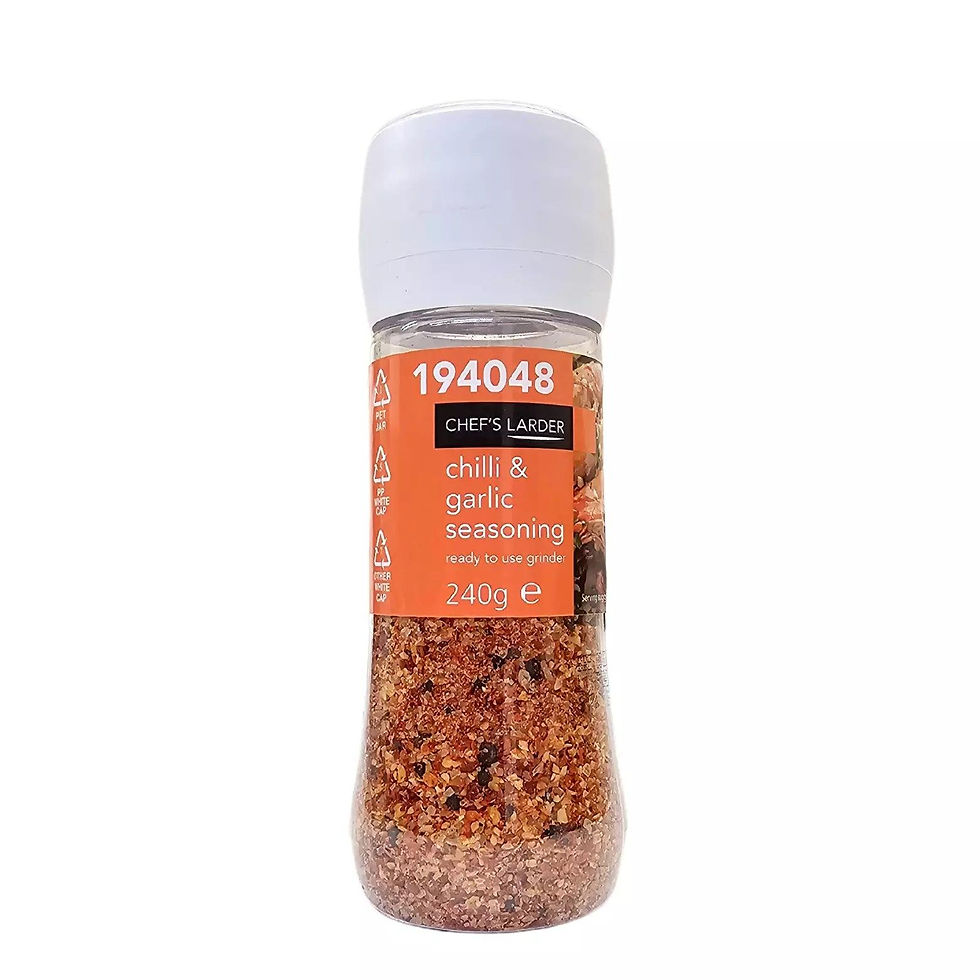 Thumbnail: Chef's Larder Chilli Flakes & Garlic Sea Salt Black Pepper Seasoning Grinder
