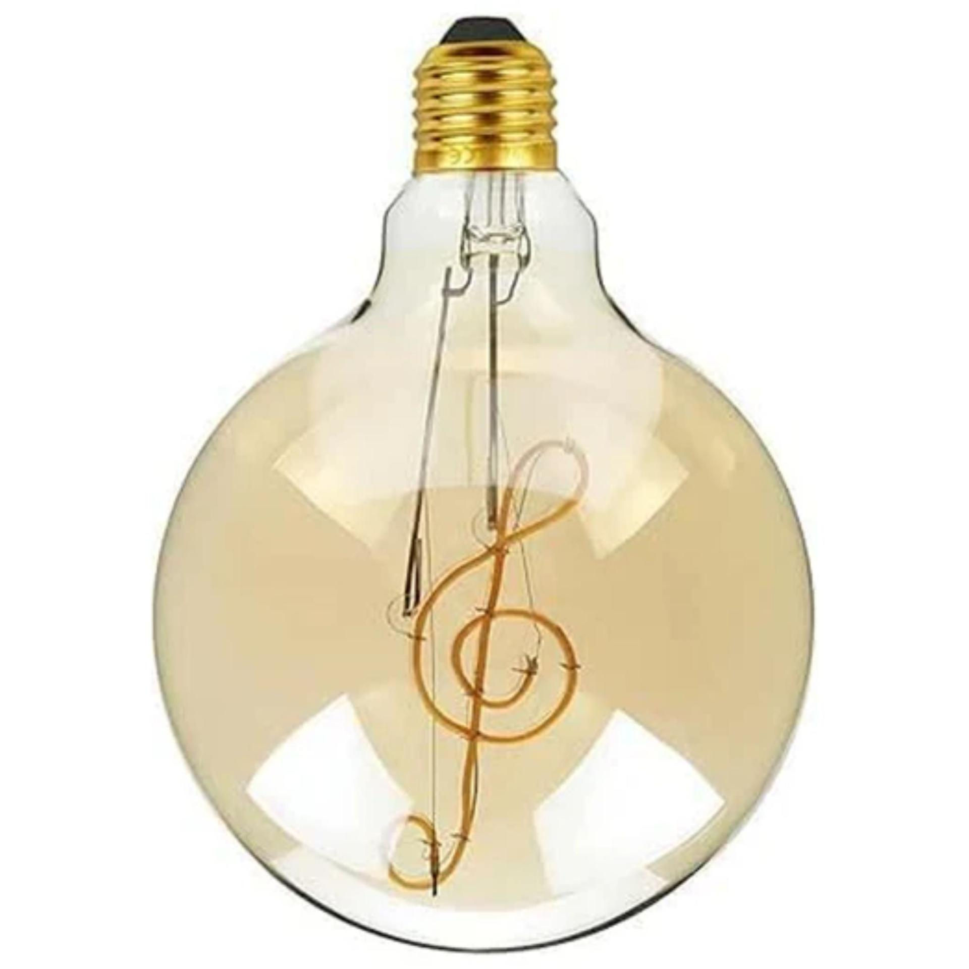 Vintage LED E27 Bulb G125 4W Music Music Filament Screw Bulb Warm White~1041