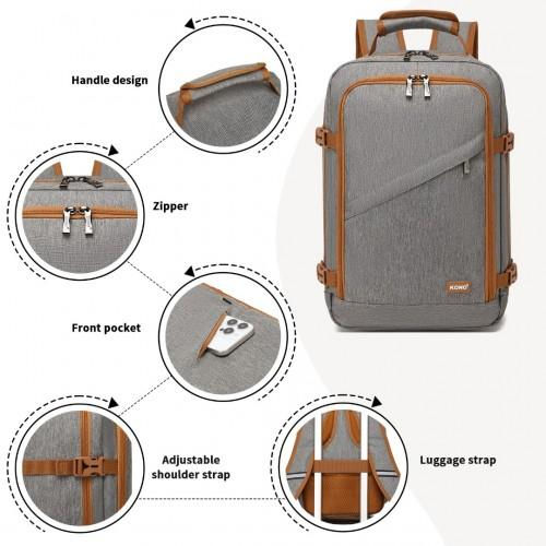 Thumbnail: Kono Multi-Purpose Business Carry-On Backpack - Fits 15.6" Laptop, Ideal for