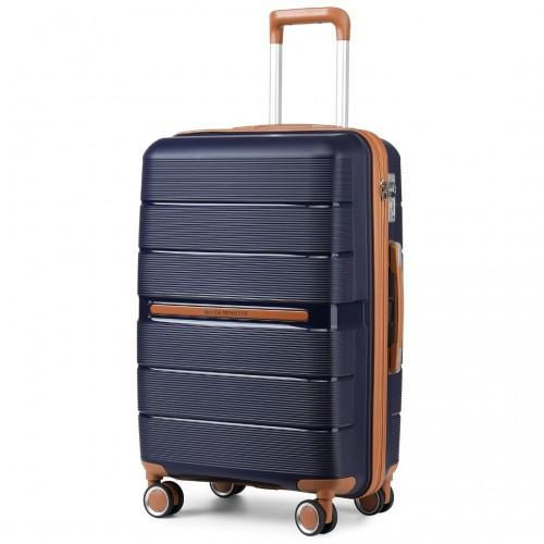 K2392L - British Traveller 24 Inch Multi-Texture Polypropylene Hard Shell