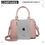 Thumbnail: LG6865 - Miss Lulu Leather Look Weave Effect Shoulder Bag - Pink