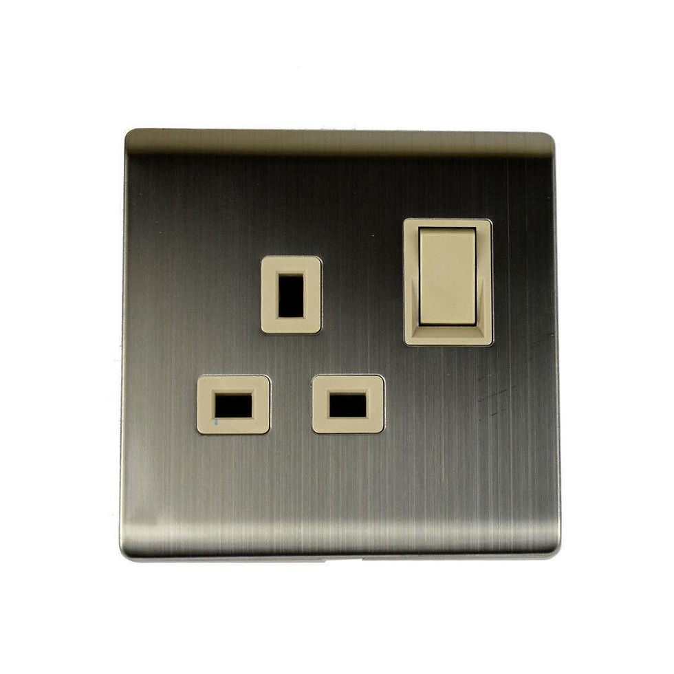 Thumbnail: 13 Amp Single & Double Wall Plug Socket with On/Off Switch and USB Ports - LED