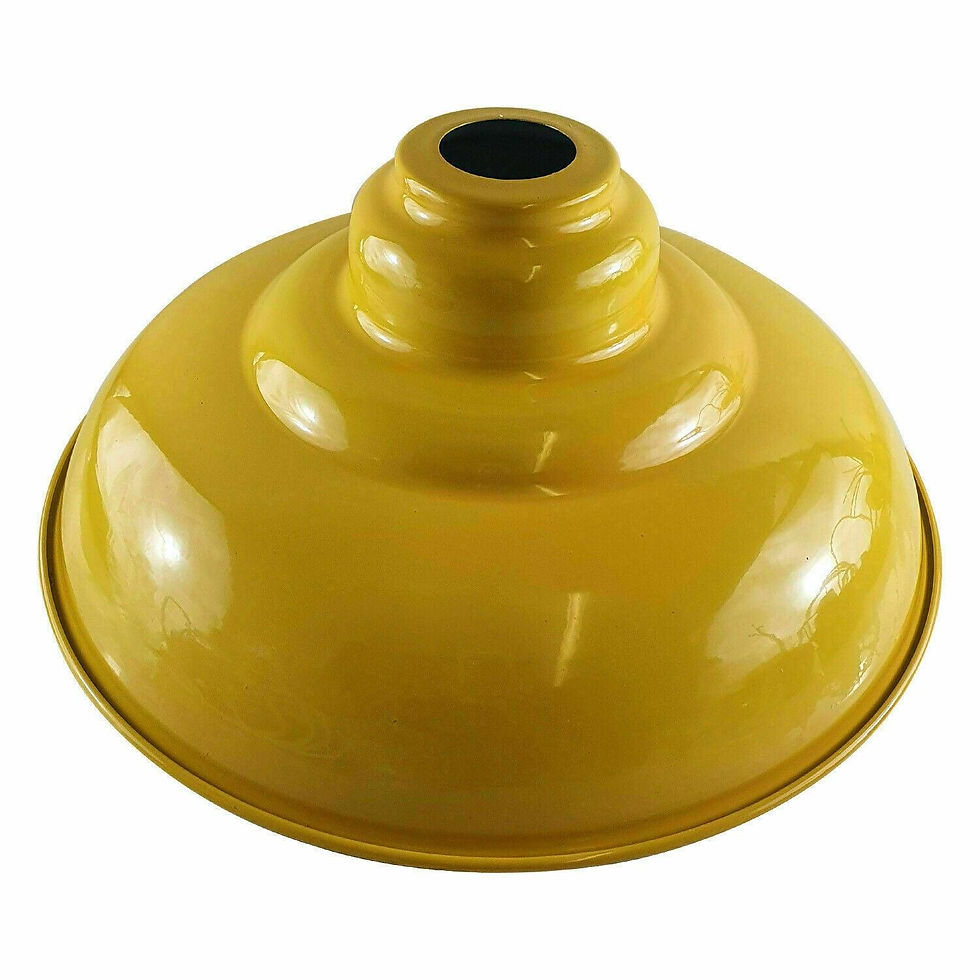Thumbnail: Yellow Colour Gloss Modern Metal Indoor Home Light Lampshade~1091