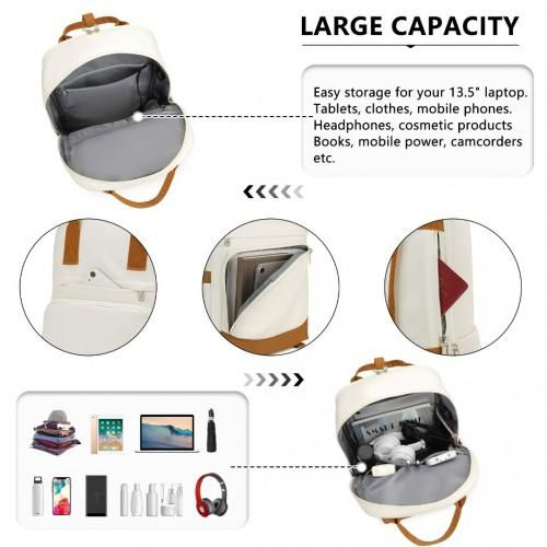 Thumbnail: EQ2401 - Kono Multi-Compartment Laptop Backpack with Type-C USB Charging Port
