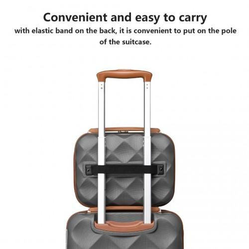 Thumbnail: K2395L - British Traveller 13 Inch Ultralight ABS And Polycarbonate Vanity Case