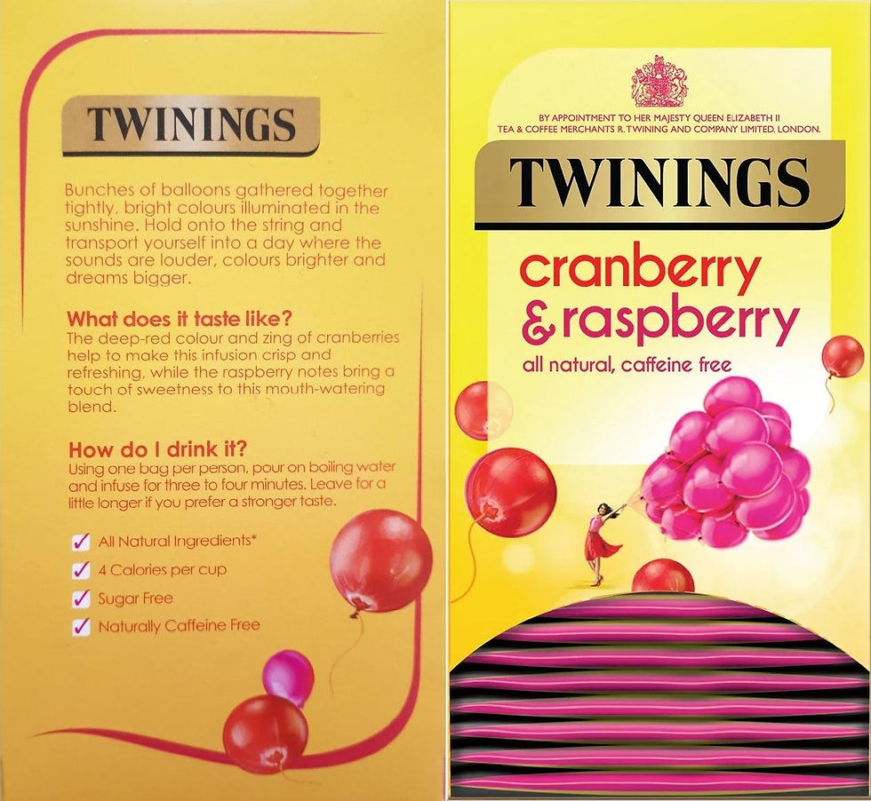 Thumbnail: Twinings Cranberry & Raspberry Fruit Tea Bags - Individually Enveloped and