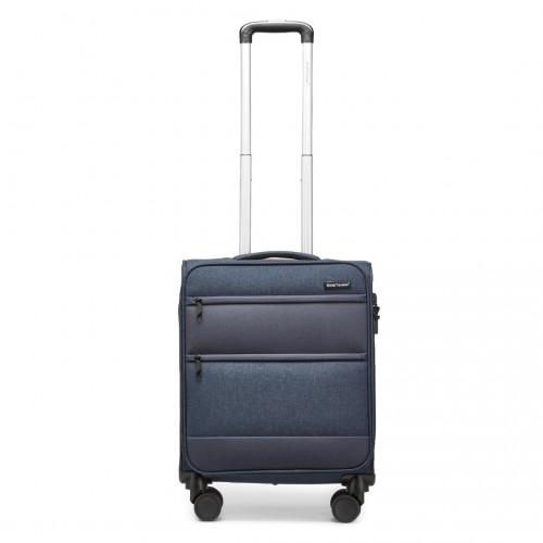 Thumbnail: K2397L - British Traveller 20 Inch Lightweight Cabin Carry-On Suitcase with Soft
