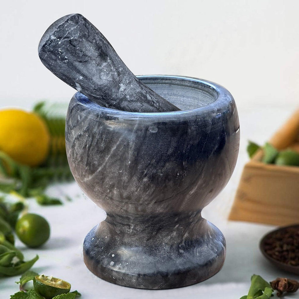 Thumbnail: Kitchen Essential Marble Mortar and Pestle Grinding~5472