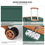 Thumbnail: Kono ABS 20 Inch Sculpted Horizontal Design Cabin Luggage in Green and Brown