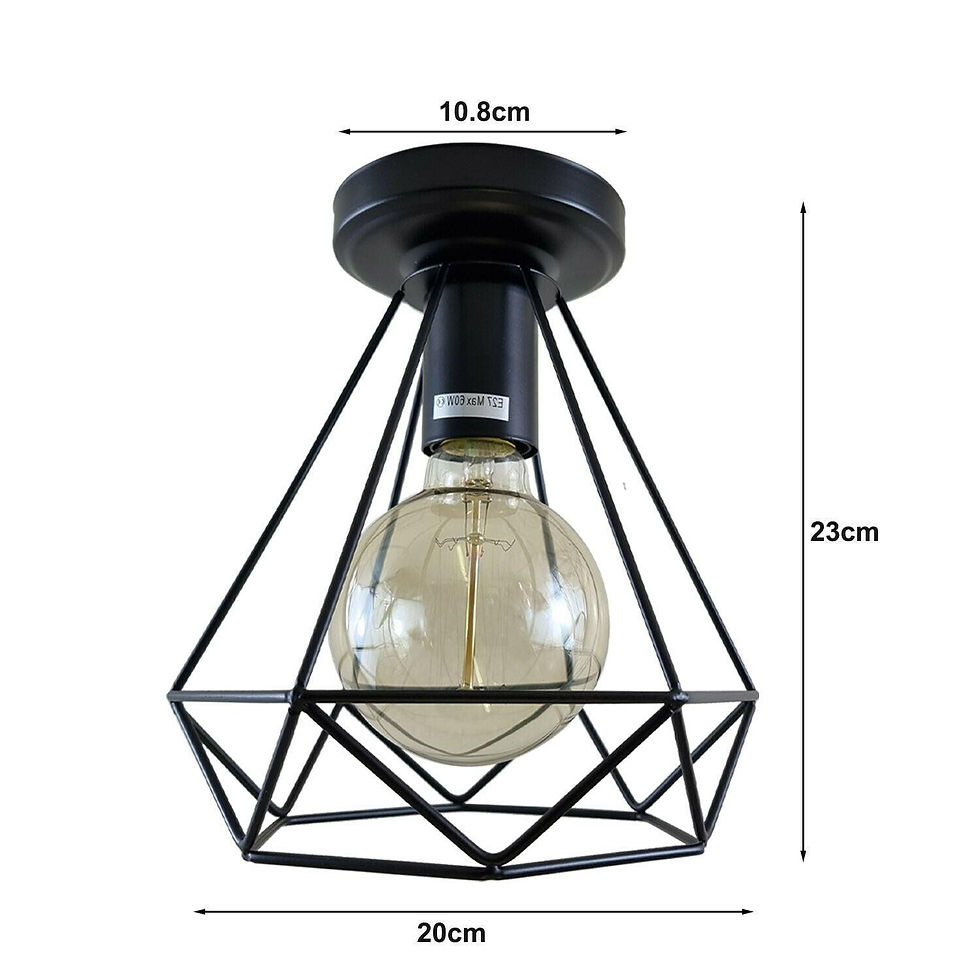 Thumbnail: Industrial Retro Vintage Flush Mount Ceiling Light Lamp Fittings for Kitchen