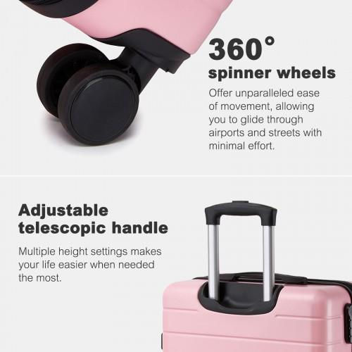 Thumbnail: KSN2691 - 24 Inch Checked Luggage, Durable ABS Hard Shell Suitcase with 360