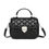 Thumbnail: Miss Lulu Practical Quilted Black PU Leather Crossbody Handbag With Secure Lock