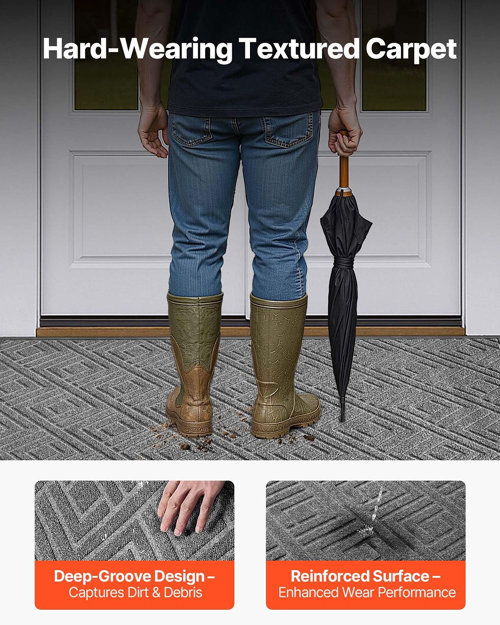 Thumbnail: VEVOR Front Door Mat, 1562 x 914 mm Commercial Floor Mat for Indoor and Outdoor,