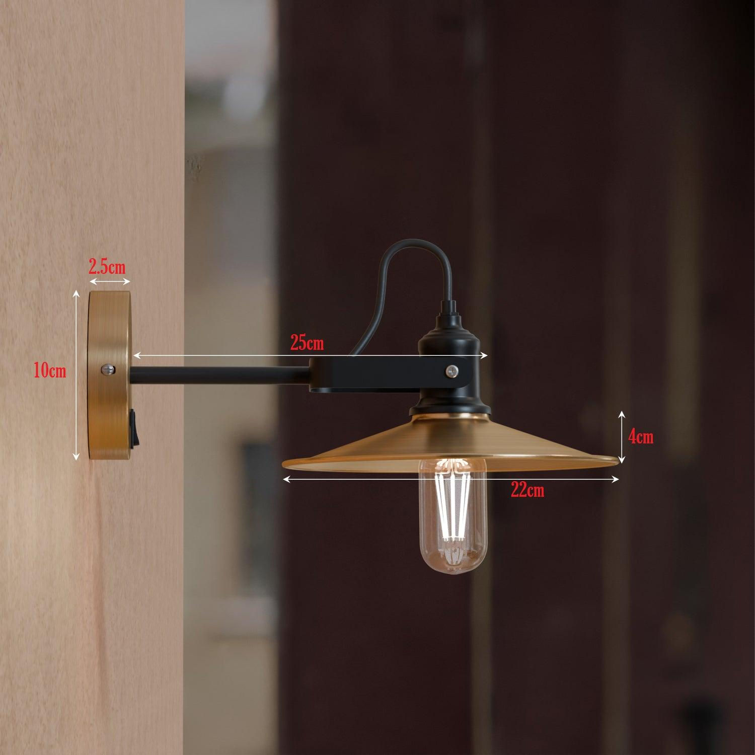 Industrial Adjustable Swivel Wall Sconce with LED E27 Bulb Compatibility-5626