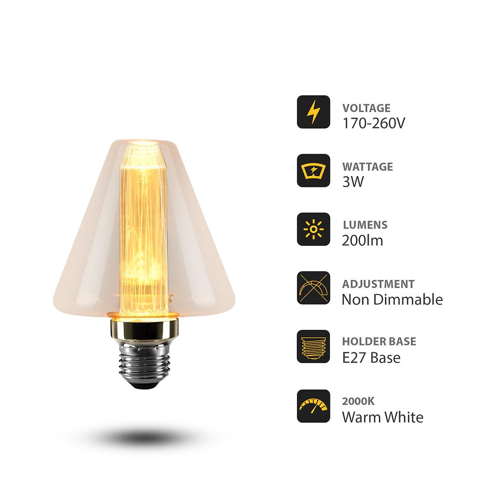 Thumbnail: Vintage LED E27 LED Light Bulb 3W Screw Decorative Bulb~5076