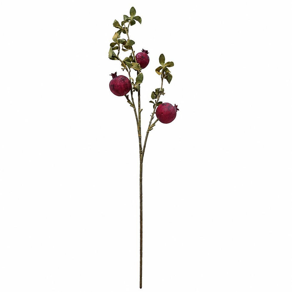 Thumbnail: Pack of 6 x 75cm Artificial Pomegranate Stem Artificial Purple