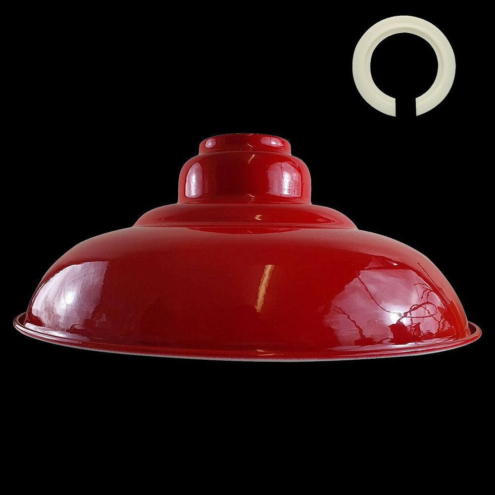 Thumbnail: Red Colour Gloss Modern Metal Indoor Home Light Lampshade~1089