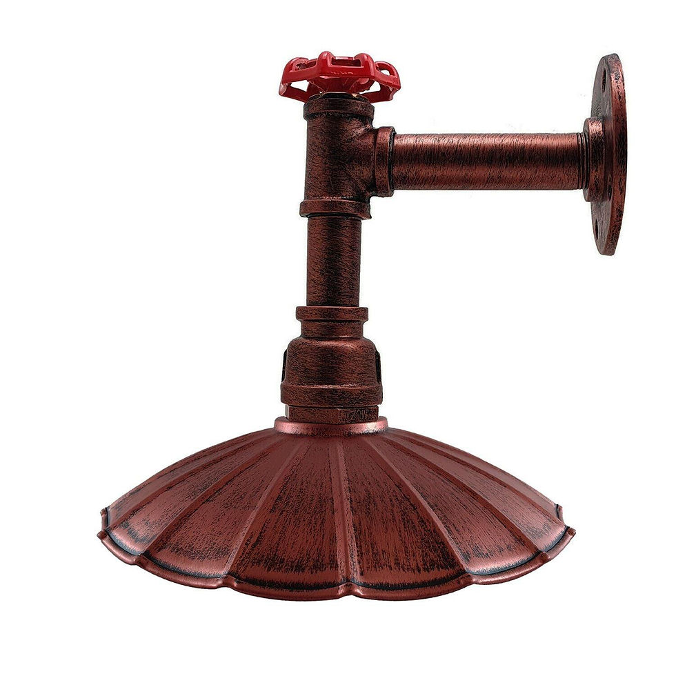 Thumbnail: Vintage Retro Industrial Wall Pipe Light Fittings Indoor Sconce Metal Lamp