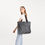 Thumbnail: EH2221 - Kono Paneled Contrast Large Capacity Canvas Shoulder Bag - Grey