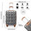 Thumbnail: K2292L - Kono 24 Inch Lightweight Hard Shell ABS Suitcase With TSA Lock - Grey