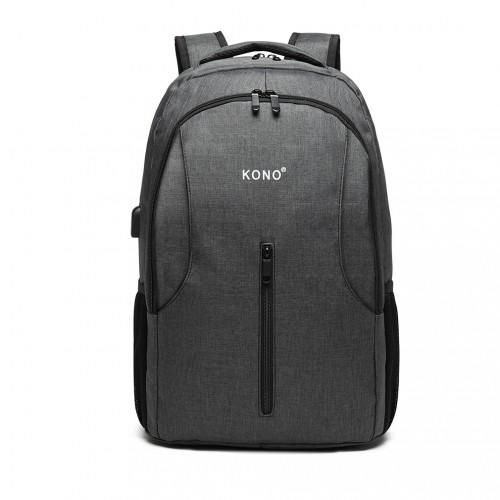 Thumbnail: E6904 - Kono Large Backpack with USB Charging Interface - Grey