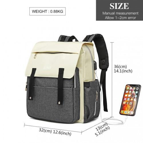 Thumbnail: E1970 - Kono Multi Compartment Baby Changing Backpack with USB Connectivity