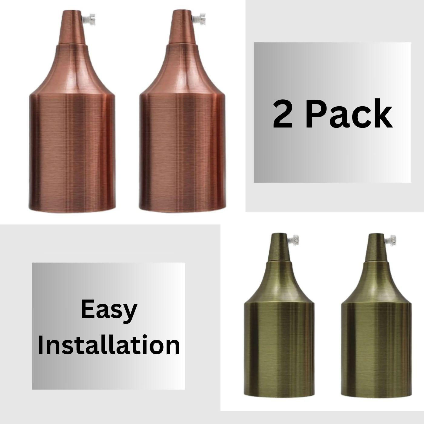 Vintage Lamp Light E27 Bulb Holder Fitting - High-Quality Metal Socket for