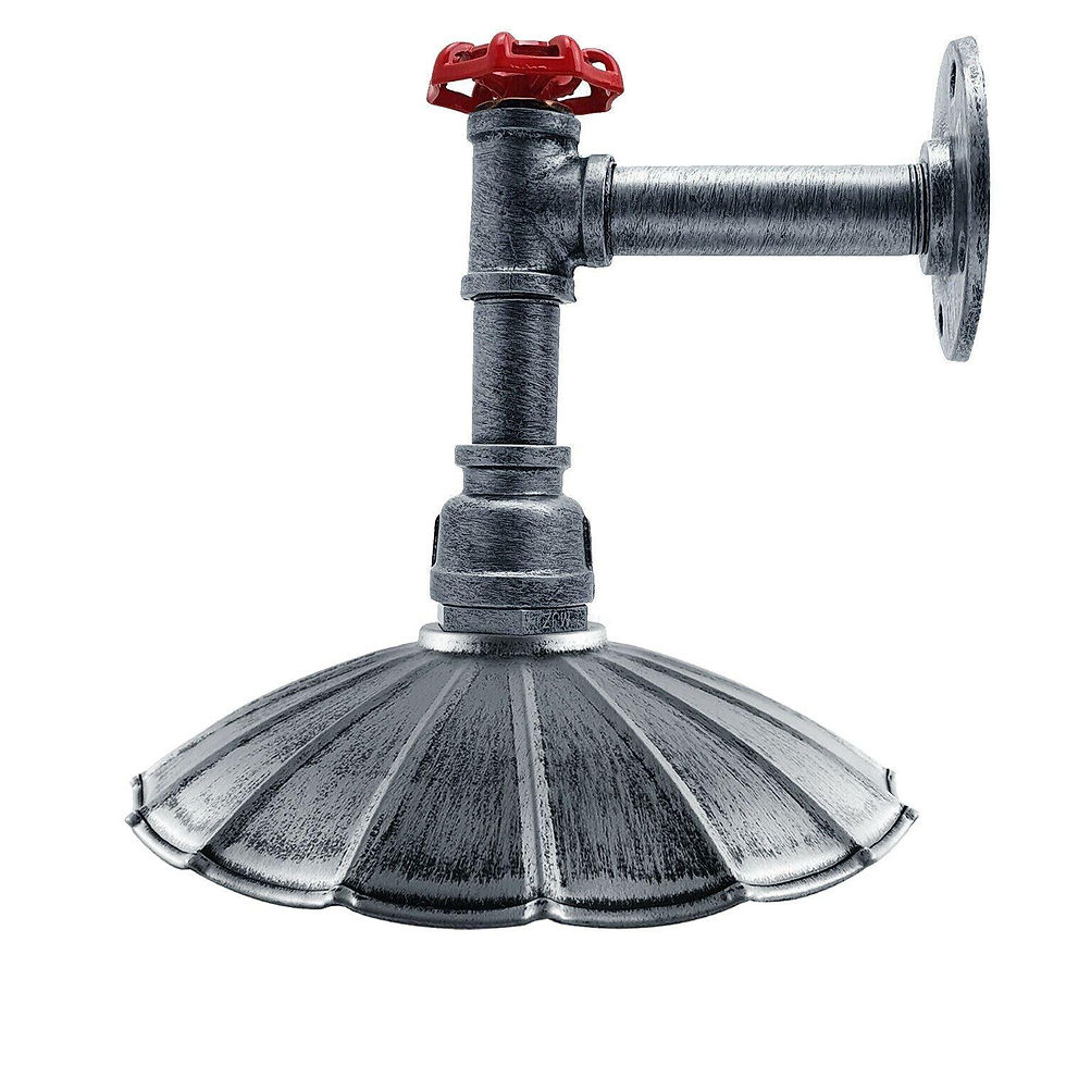 Thumbnail: Vintage Retro Industrial Wall Pipe Light Fittings Indoor Sconce Metal Lamp