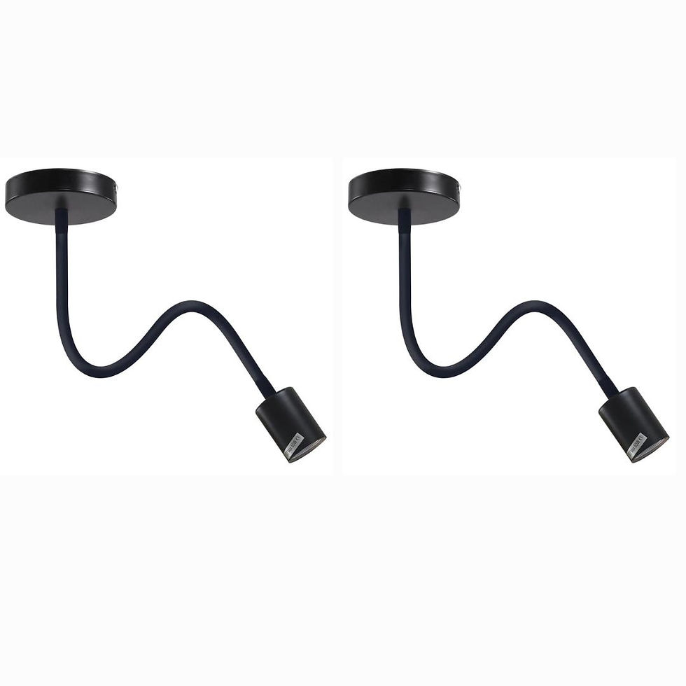 Thumbnail: 2 pack Vintage Flexible Ceiling Light in  Black and White~6208