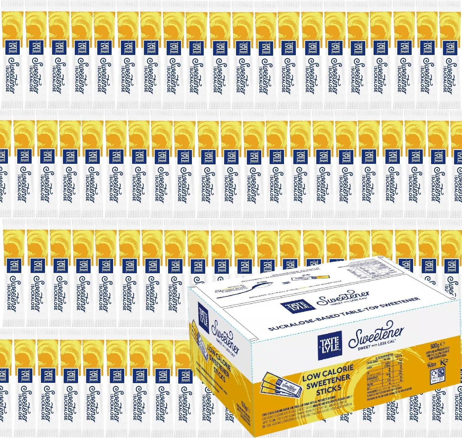 Tate & Lyle Sweetener Sticks (Sucralose) – Low Calorie Vegan Sugar Substitute