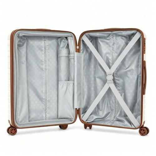 Thumbnail: KSK2595 - Kono 24-Inch Hard Shell Scratch-Resistant PP Luggage with Cup Holder