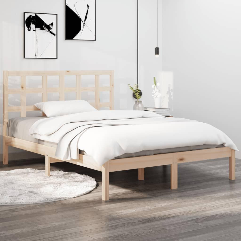 vidaXL Bed Frame Solid Wood 200x200 cm
