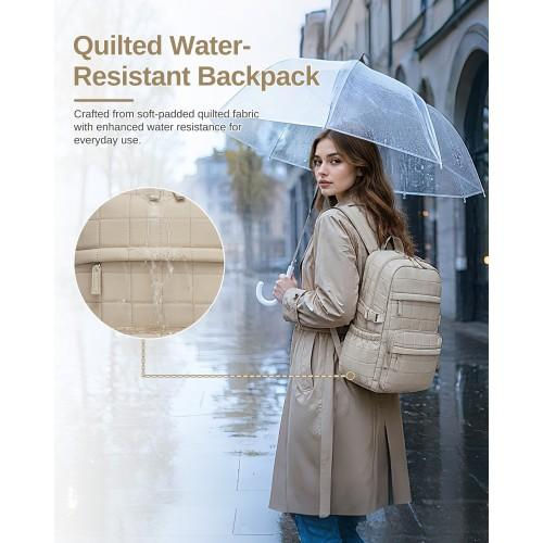 Thumbnail: BPM2609 - Miss Lulu Quilted Lightweight Backpack, Fits 15.6 Inch Notebook, Cabin