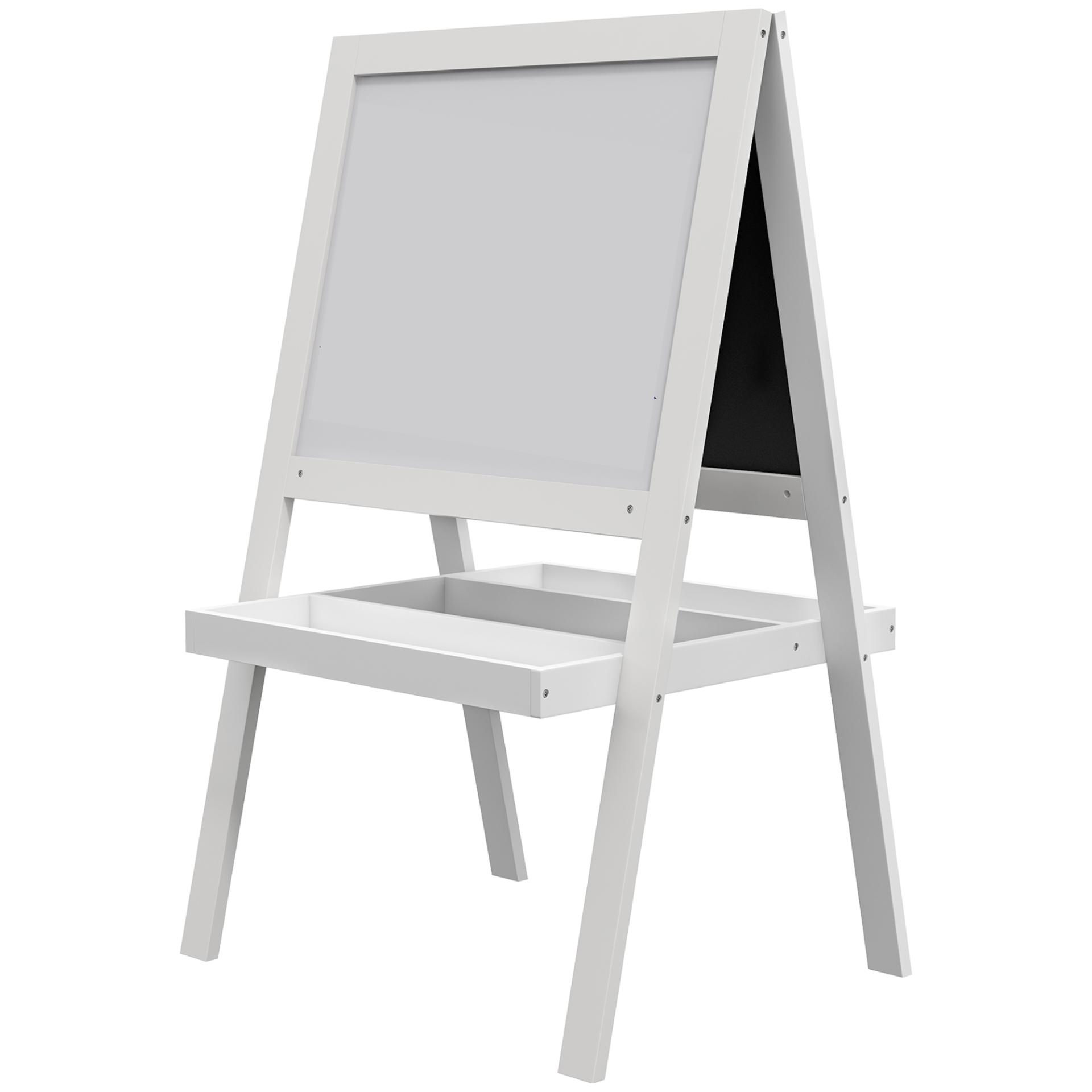 AIYAPLAY Kids Easel, Art Easel with Double Sided Whiteboard, Chalkboard