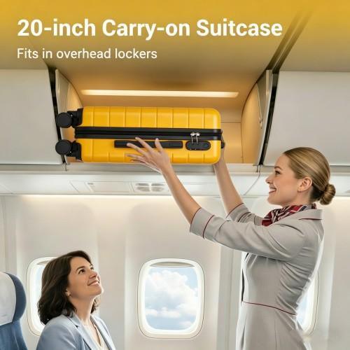 Thumbnail: KSN2691 - 20 Inch Carry-On Luggage, Lightweight ABS Hard Shell Suitcase with 360