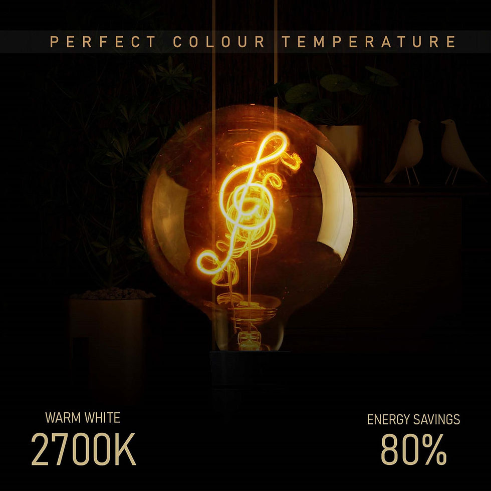 Thumbnail: Vintage LED E27 Bulb G125 4W Music Music Filament Screw Bulb Warm White~1041
