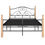 Thumbnail: vidaXL Bed Frame Black Metal 120x200 cm