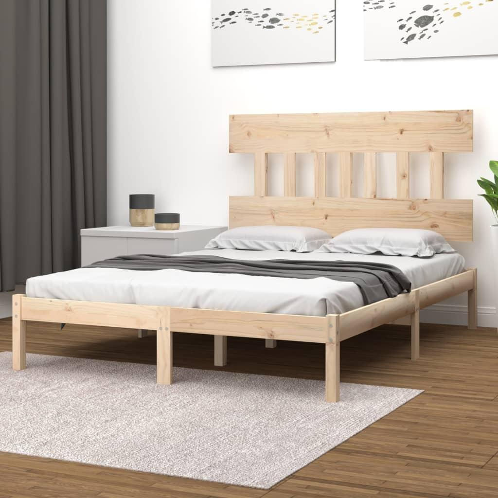 vidaXL Bed Frame Solid Wood 200x200 cm