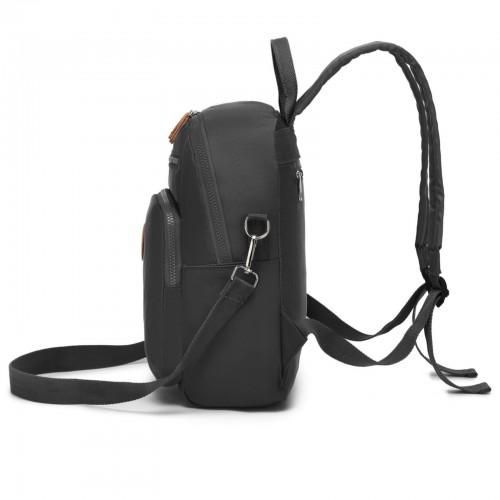 Thumbnail: BPM2617 - Miss Lulu Women's Backpack, Water-Resistant Nylon Convertible Shoulder