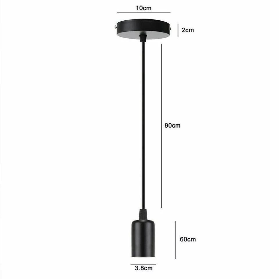 Thumbnail: E27 Metal Pendant Bulb Holder with Adjustable Cable~5464