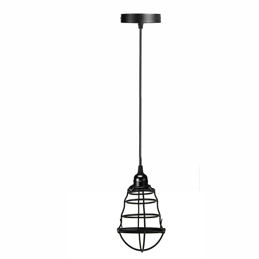 Thumbnail: Vintage Modern Black Hanging Pendant Light Ceiling Lamp With95cm Adjustable Wire