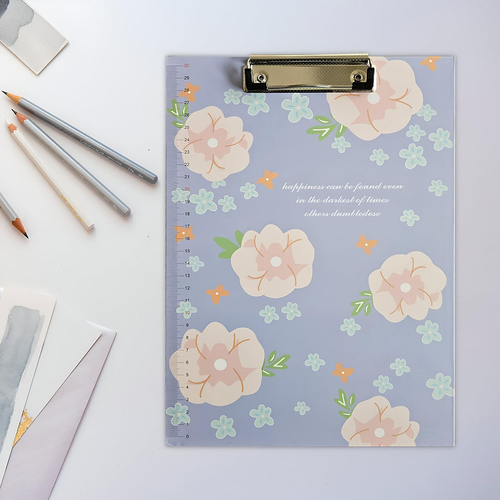 Thumbnail: 4Pack A4 Cute Print Paper Meta Clipboard With Ruler Scale Edge~5284