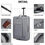 Thumbnail: K1873-2 - Kono CABIN SIZE SOFT SHELL HAND LUGGAGE - GREY