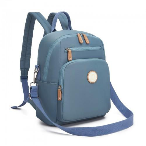 Thumbnail: BPM2617 - Miss Lulu Women's Backpack, Water-Resistant Nylon Convertible Shoulder