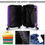 Thumbnail: K1871-1L - Kono ABS 24 Inch Sculpted Horizontal Design Suitcase - Purple