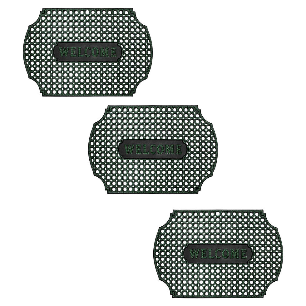 Thumbnail: Rubber Assorted Pack Door Mat Non Slip Heavy Duty Welcome Doormats~5148