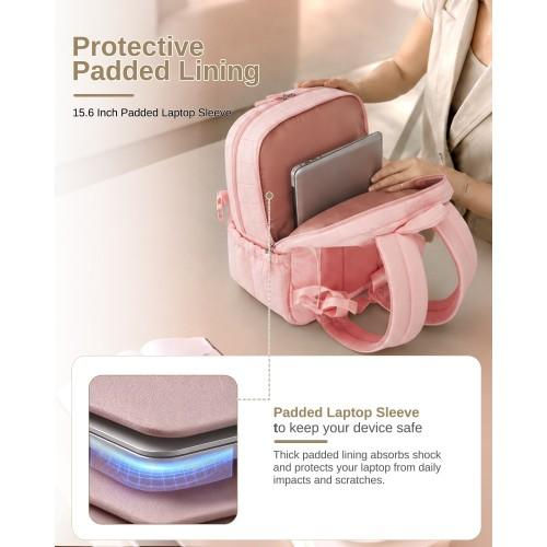 Thumbnail: BPM2609 - Miss Lulu Quilted Lightweight Backpack, Fits 15.6 Inch Notebook, Cabin