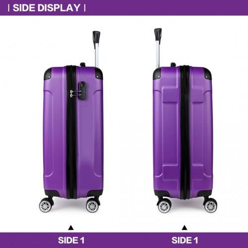 Thumbnail: K1777L - Kono 19 Inch ABS Hard Shell Suitcase Luggage - Purple