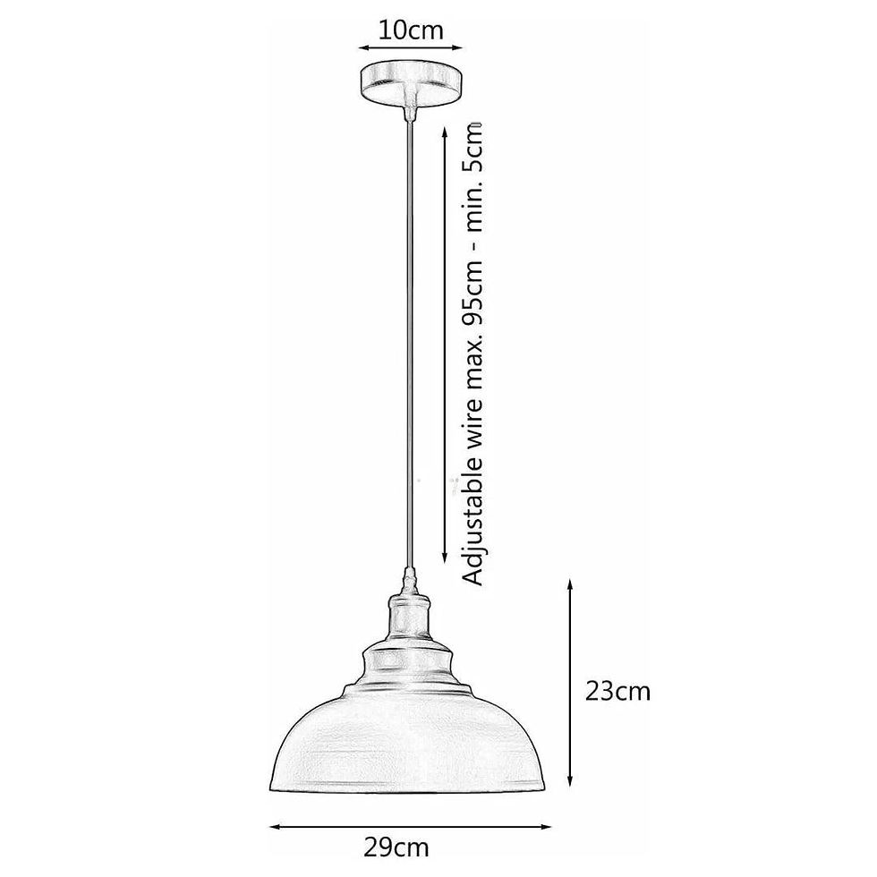 Thumbnail: Aero Dome Copper Vintage Metal Pendant Light ~6855