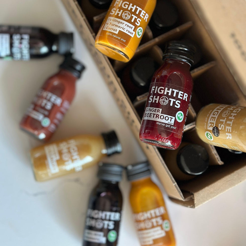 Thumbnail: Fighter Shots Vegan Carrot + Ginger + Turmeric Wellness Shot | Cold-Pressed